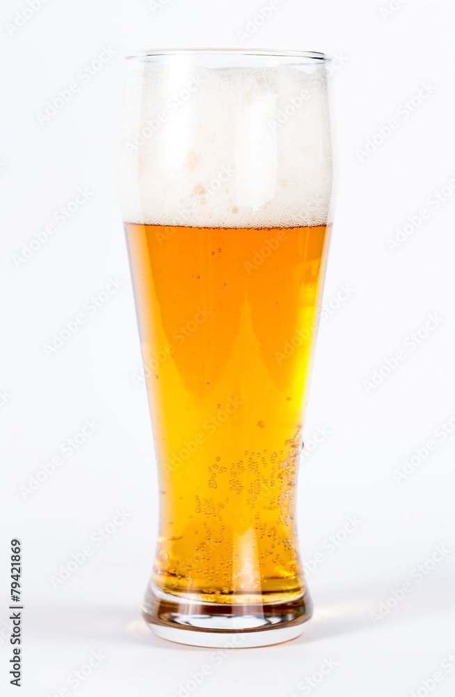 Glass of beer isolated on a white background Glass of beer isolated on a white background