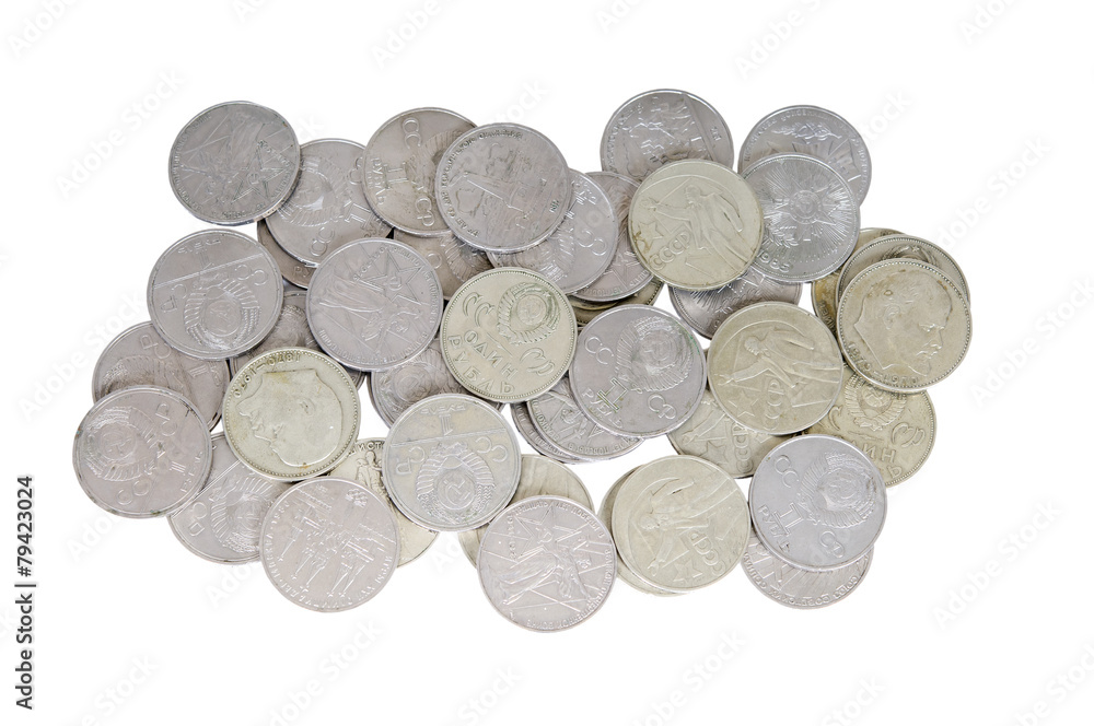 Old Soviet coins. Old Soviet coins.