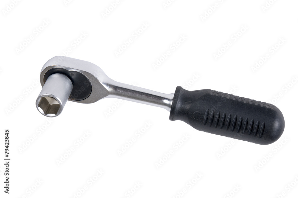 Ratchet spanner isolated on white Ratchet spanner isolated on white