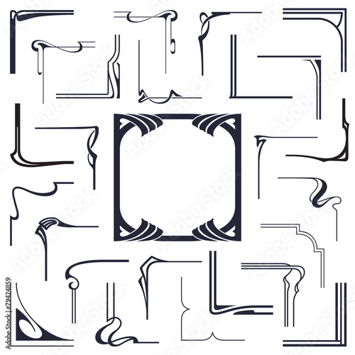 Stock vector. Abstract corners to create a framework from the bo