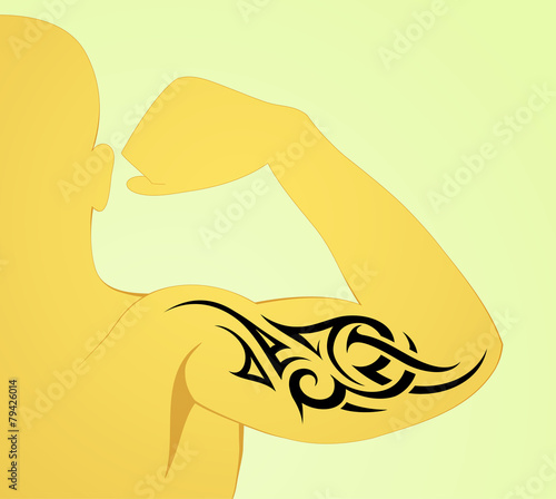 Tribal arm tattoo