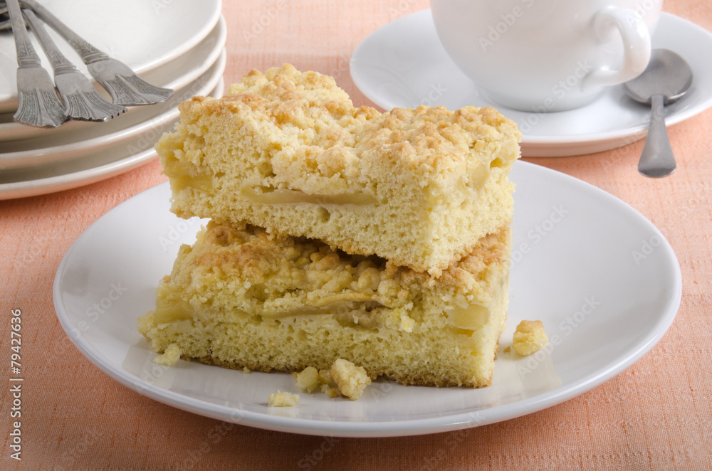 freshly baked apple crumble cake freshly baked apple crumble cake