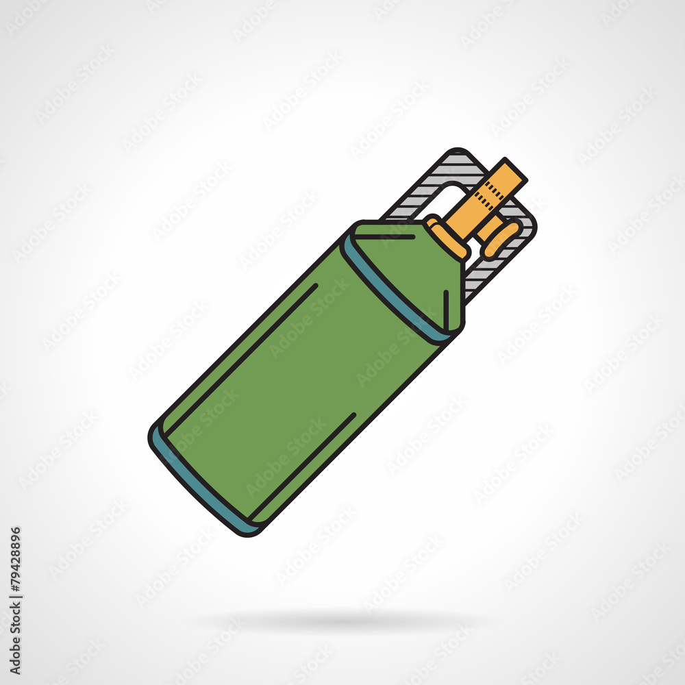 Flat vector icon for paintball co2 cylinder Flat vector icon for paintball co2 cylinder