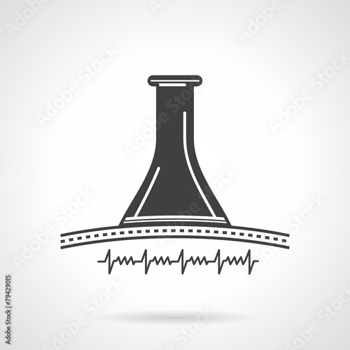 Black vector icon for obstetrics stethoscope