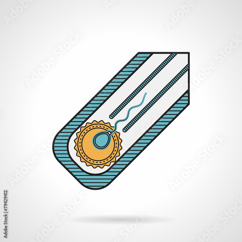 Colored vector icon for artificial insemination