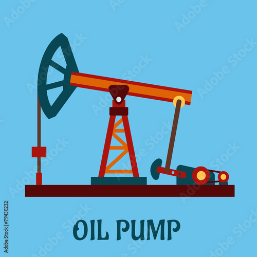 Isolated flat oil pump icon