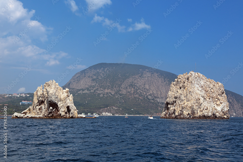 Adalary Rocks (White stones), Black sea, Gurzuf, Crimea