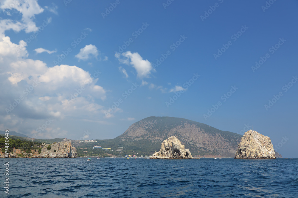Adalary Rocks (White stones), Black sea, Gurzuf, Crimea