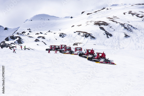 Ratrak’s parking in the ski resort – Kaprun Austria