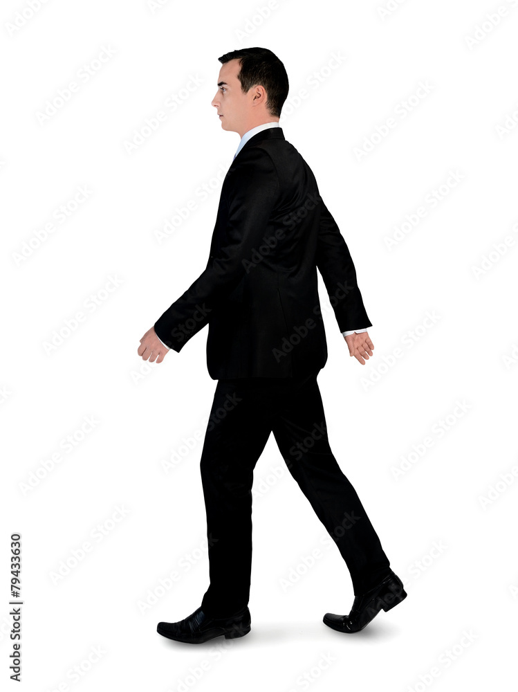 Business man walk side