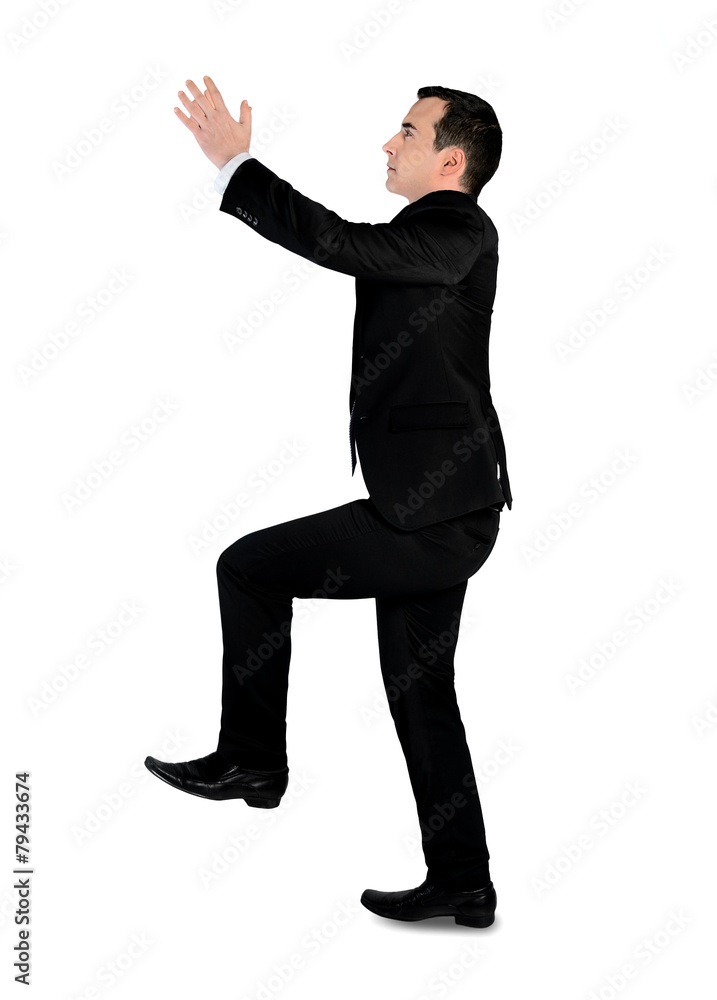 Business man carry something Business man carry something