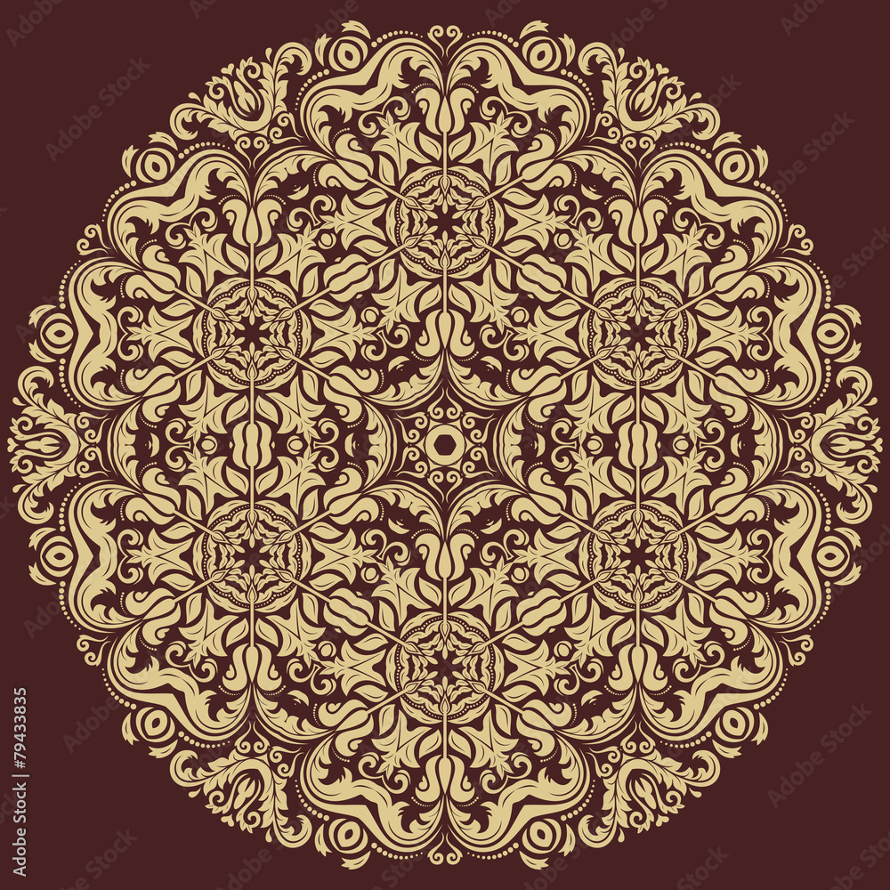 Damask Vector Orient Pattern Damask Vector Orient Pattern