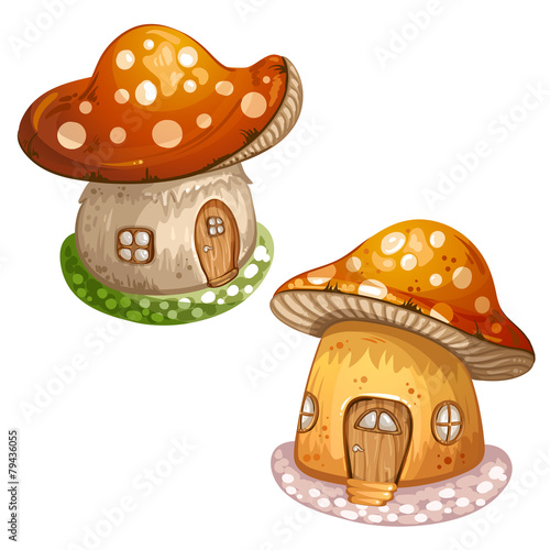 House for gnome made from mushroom