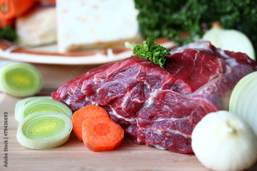 suppenfleisch und beilagen