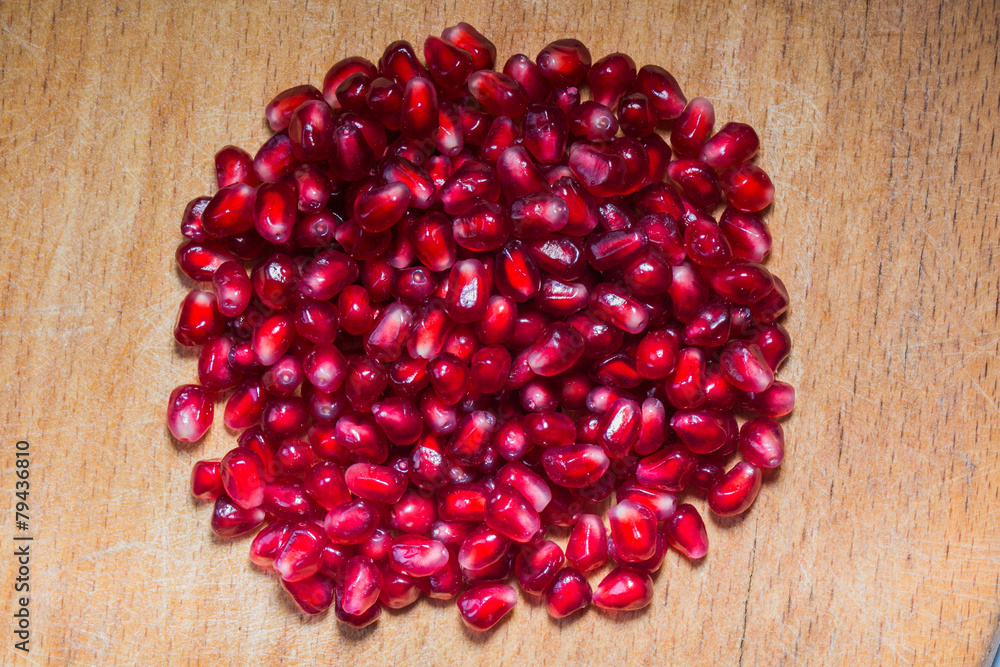 Fresh pomegranate seeds Fresh pomegranate seeds