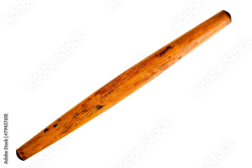 Old rolling-pin isolated on a white background.