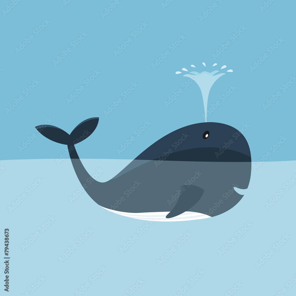 Fototapeta premium Whale with water spray