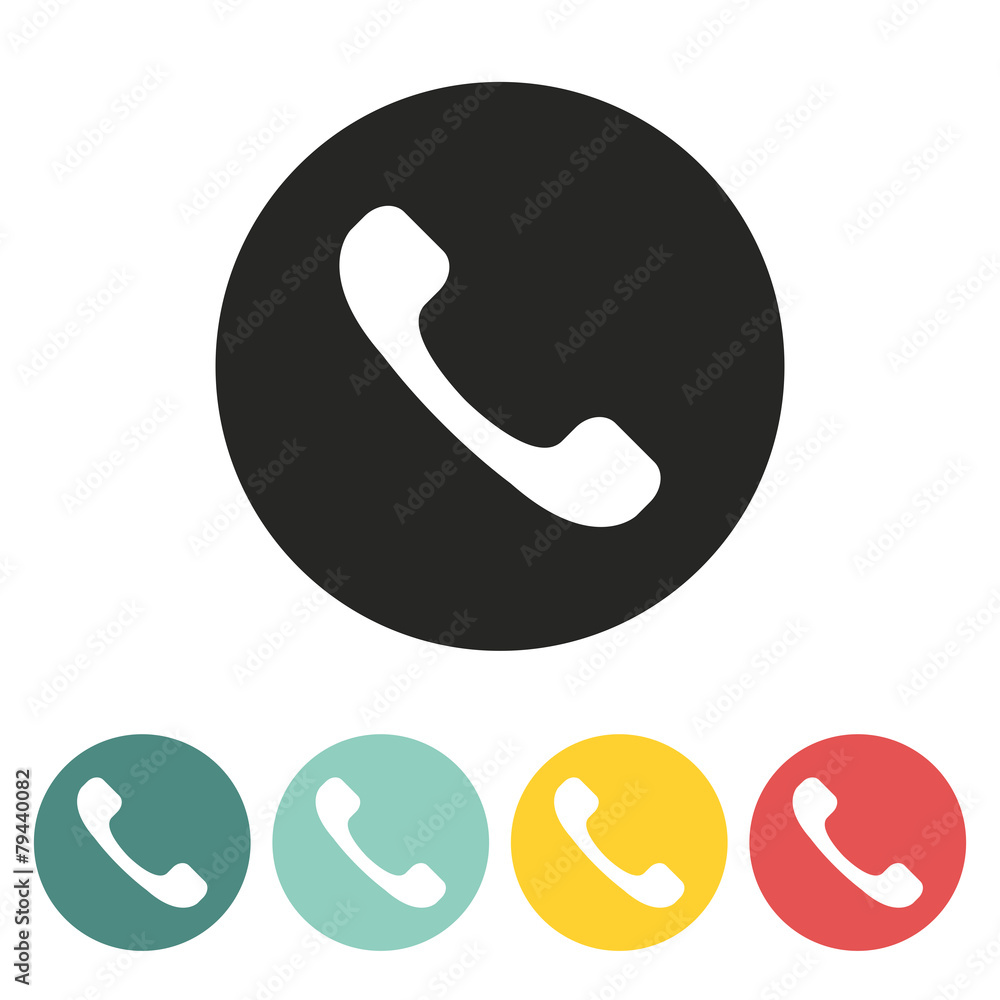 Telephone handset icon. Telephone handset icon.
