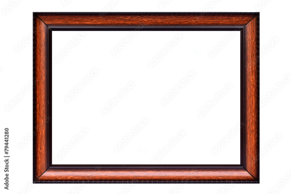 Wooden picture frame isolated on white. Wooden picture frame isolated on white.