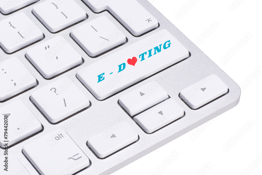 Computer keyboard key with concept for online internet dating Computer keyboard key with concept for online internet dating