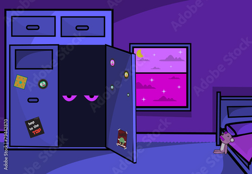 Kids room in night