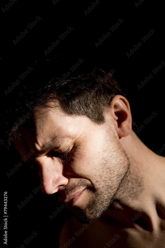 Obraz premium Man Suffering Emotional Pain