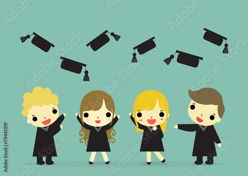 graduate happy emotion and hat