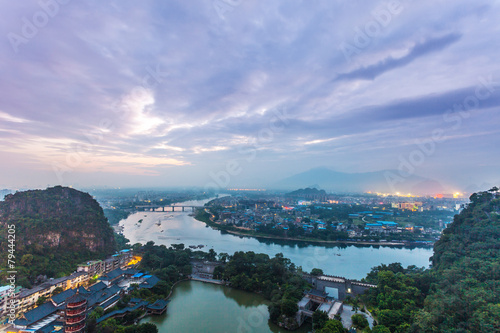 sky,mountains and landscape of Guilin