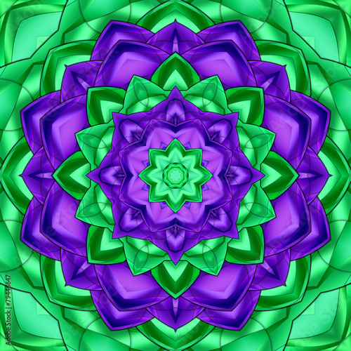 Green purple kaleidoscope