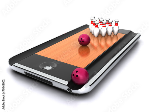 Bowling app - concept photo