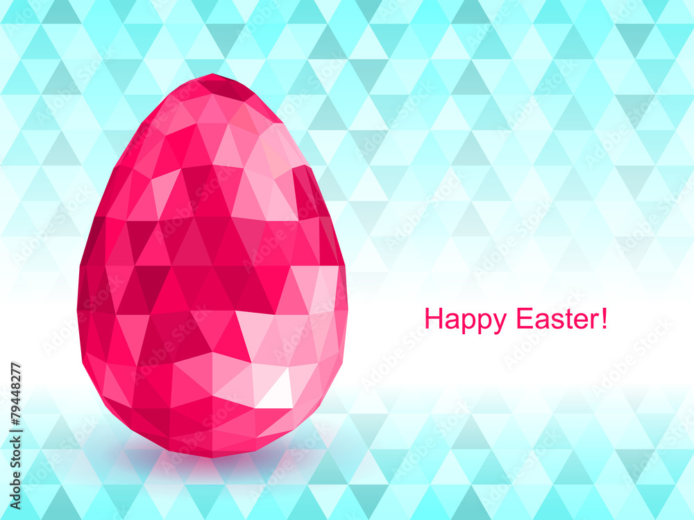 Vector background with Easter egg crystal. Vector background with Easter egg crystal.