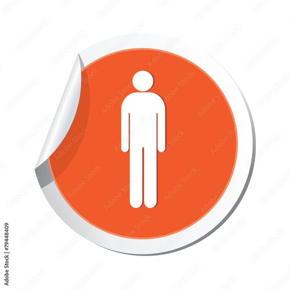 Map pointer with man icon. Vector illustration Map pointer with man icon. Vector illustration