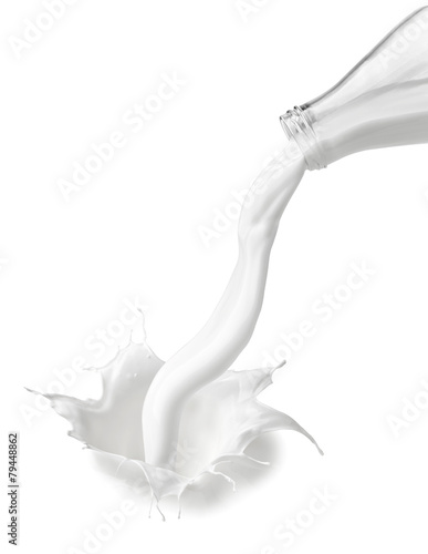 milk splash bottle drop white liquid