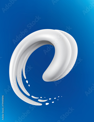 milk tongue as milk splash