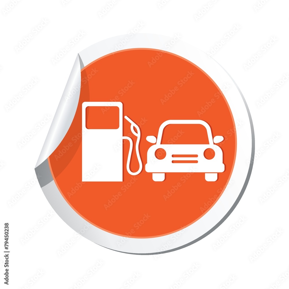 Map pointer with gas station icon. Vector illustration Map pointer with gas station icon. Vector illustration