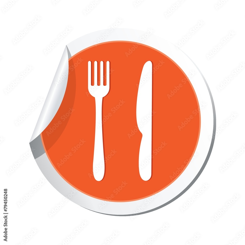 Map pointer with restaurant icon. Vector illustration Map pointer with restaurant icon. Vector illustration