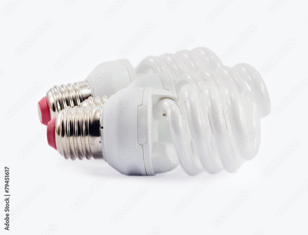 economic bulb isolated on a white background