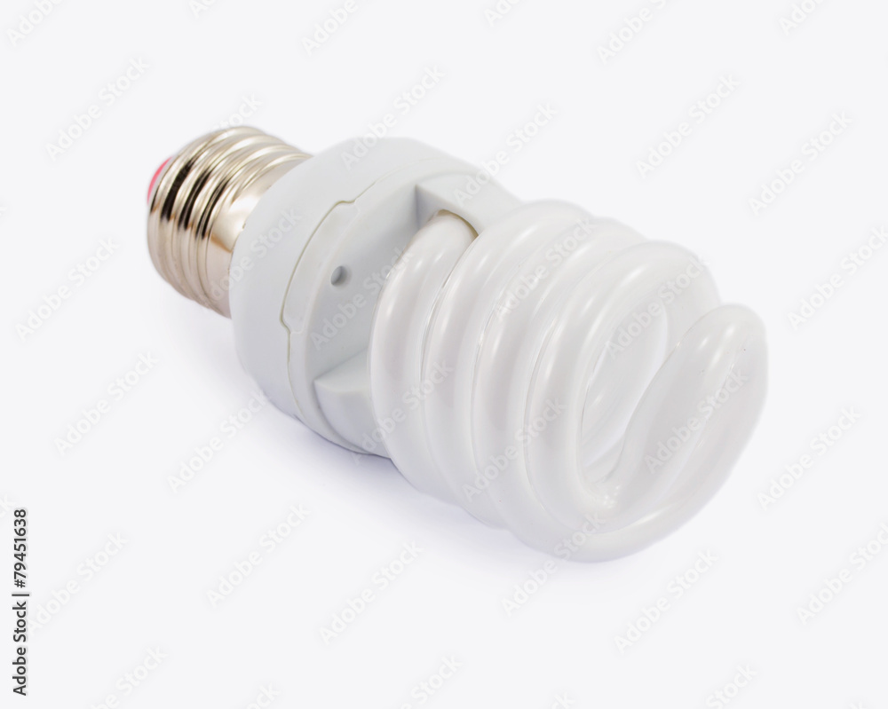 economic bulb isolated on a white background economic bulb isolated on a white background