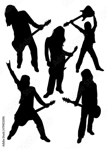 Rock girl vector