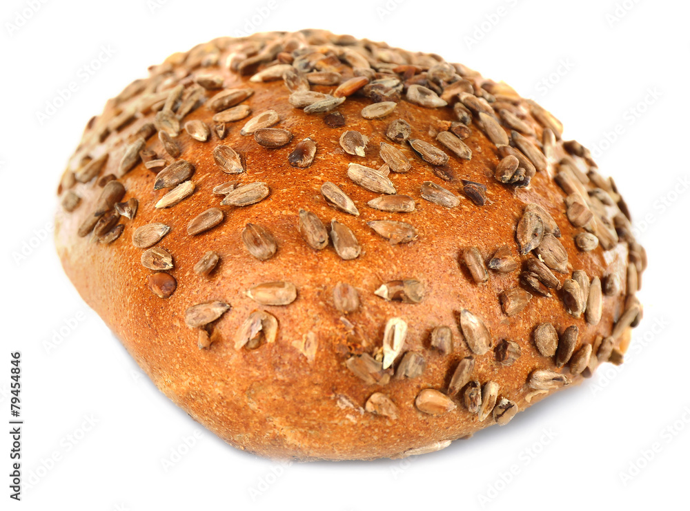 Loaf of fresh bread isolated on white Loaf of fresh bread isolated on white