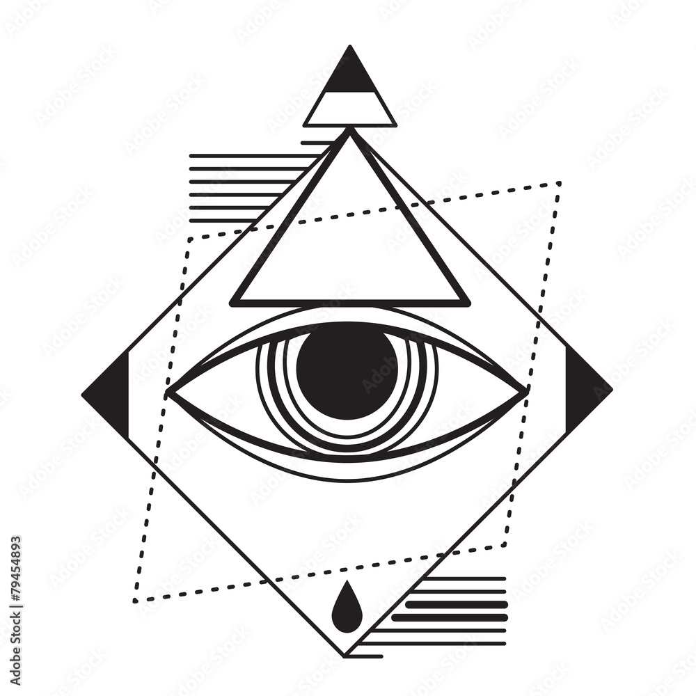 Geometric tattoo design, hipster trendy Stock Vector | Adobe Stock