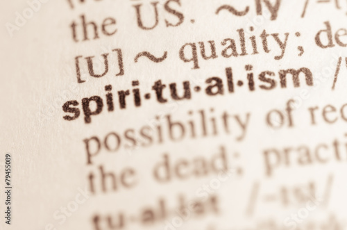 Slika na platnu Dictionary definition of word spiritualism