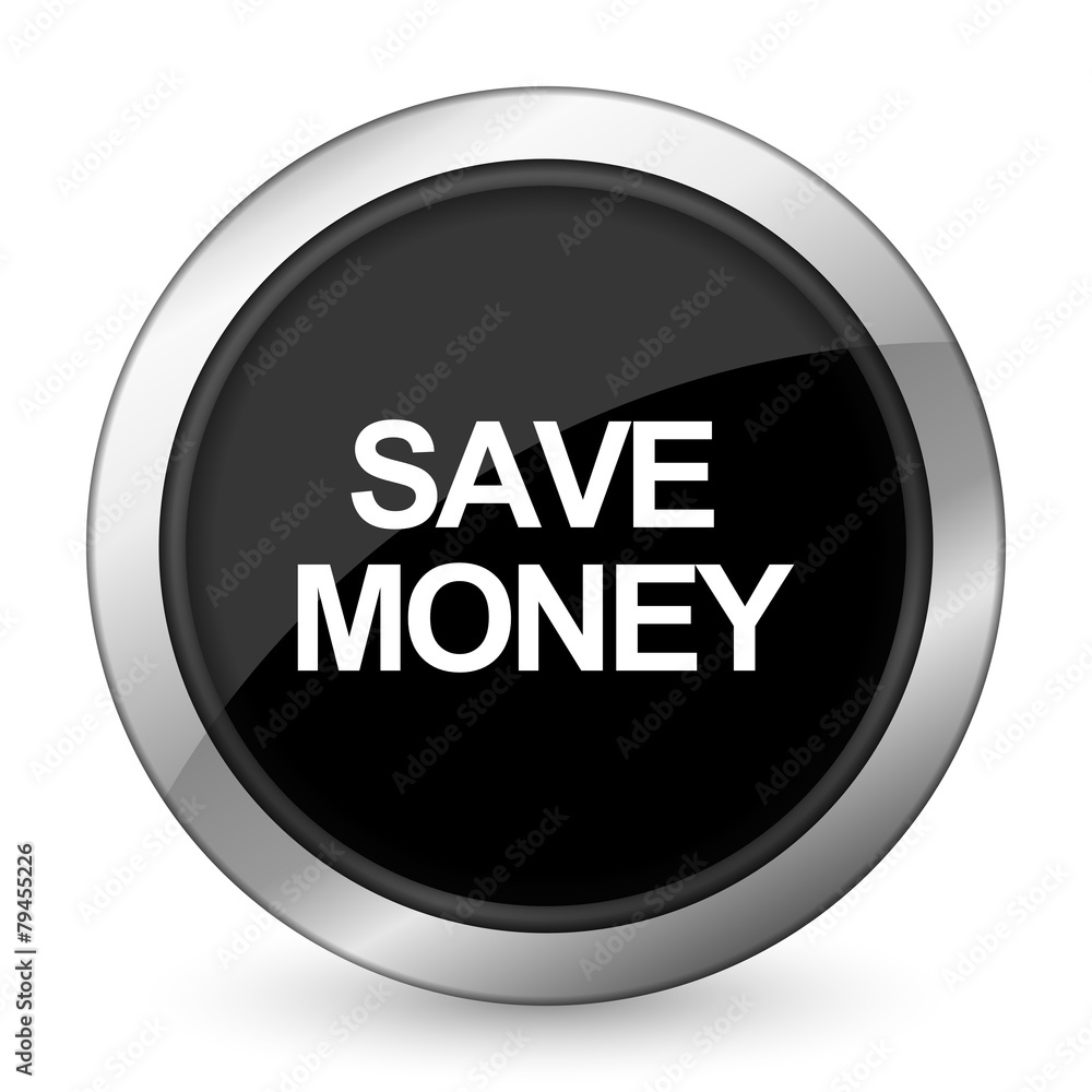 save money black icon