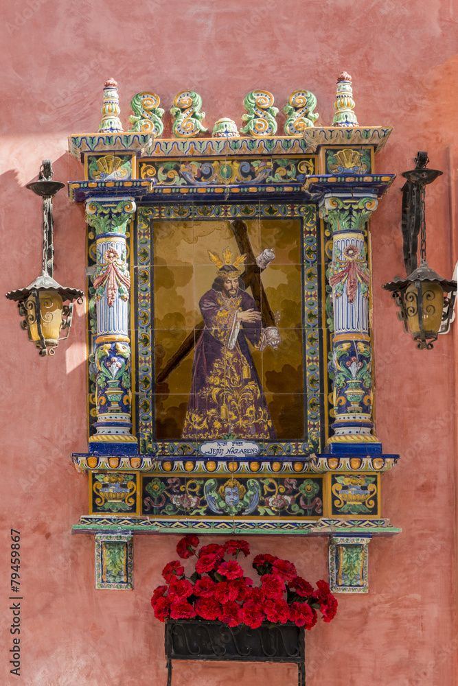 Fototapeta premium religious worship detail on a spanish building.