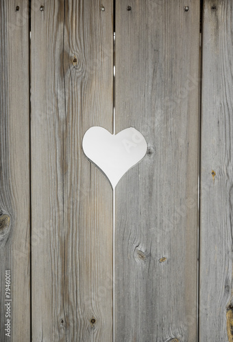 heart motif in wooden shutter boards