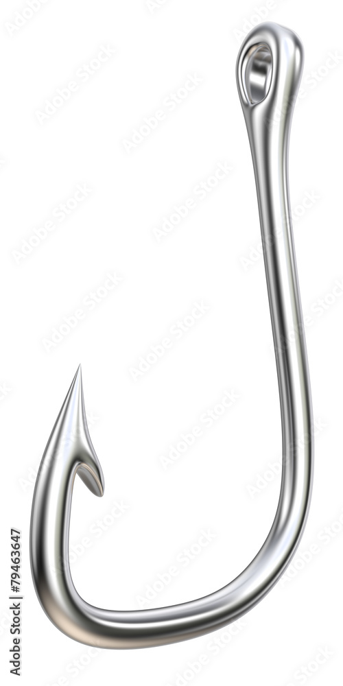 Fishing Hook. Isolated with Clipping path.