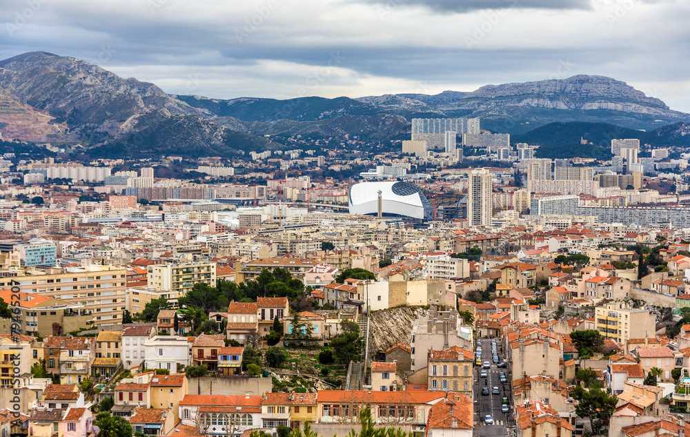 View of Marseille from Notre-Dame de la Garde - France