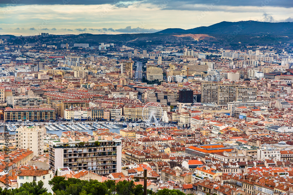 View of Marseille from Notre-Dame de la Garde - France