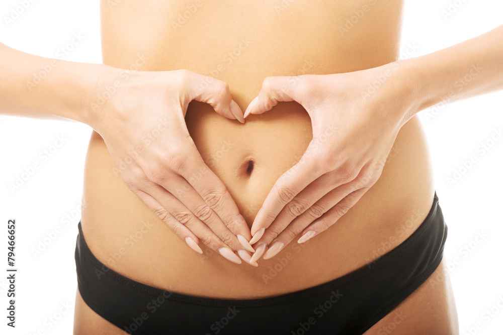 custom made wallpaper toronto digitalWoman making heart shape on belly