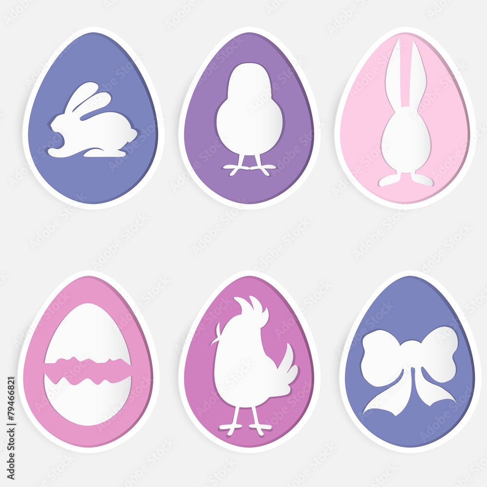 Set of Easter symbols vector